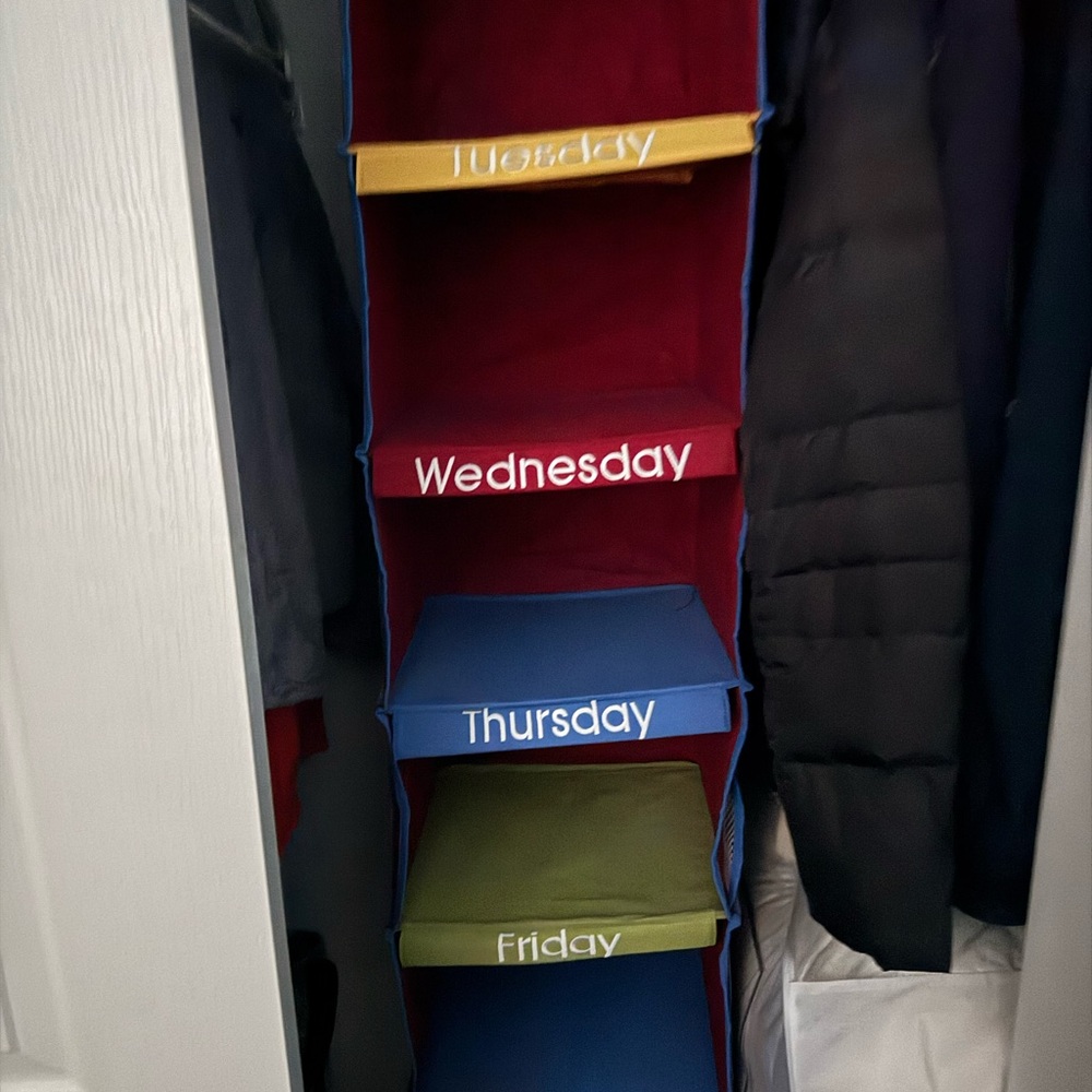 Weekly Hanging Closet Organizer - Multicolor